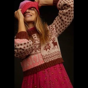 Free People Snow Globe Wool&Alpaca Blend Pullover NWT